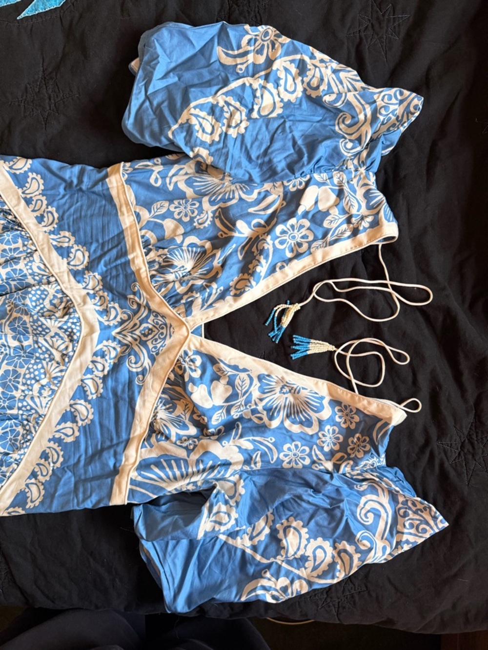 Farm Rio x Anthropologie Printed V-Neck Puff-Sleeve Maxi Dress - Picture 4 of 7